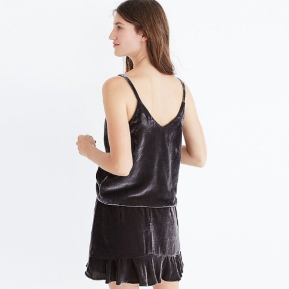 Madewell Gold Velvet Tank Top - Picture 10 of 10